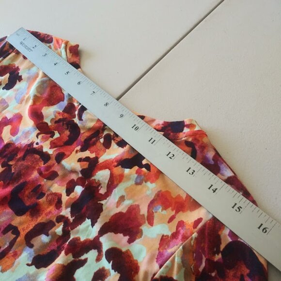 Logo by Lori Goldstein adobo all over print blouse women's size M - Picture 10 of 16